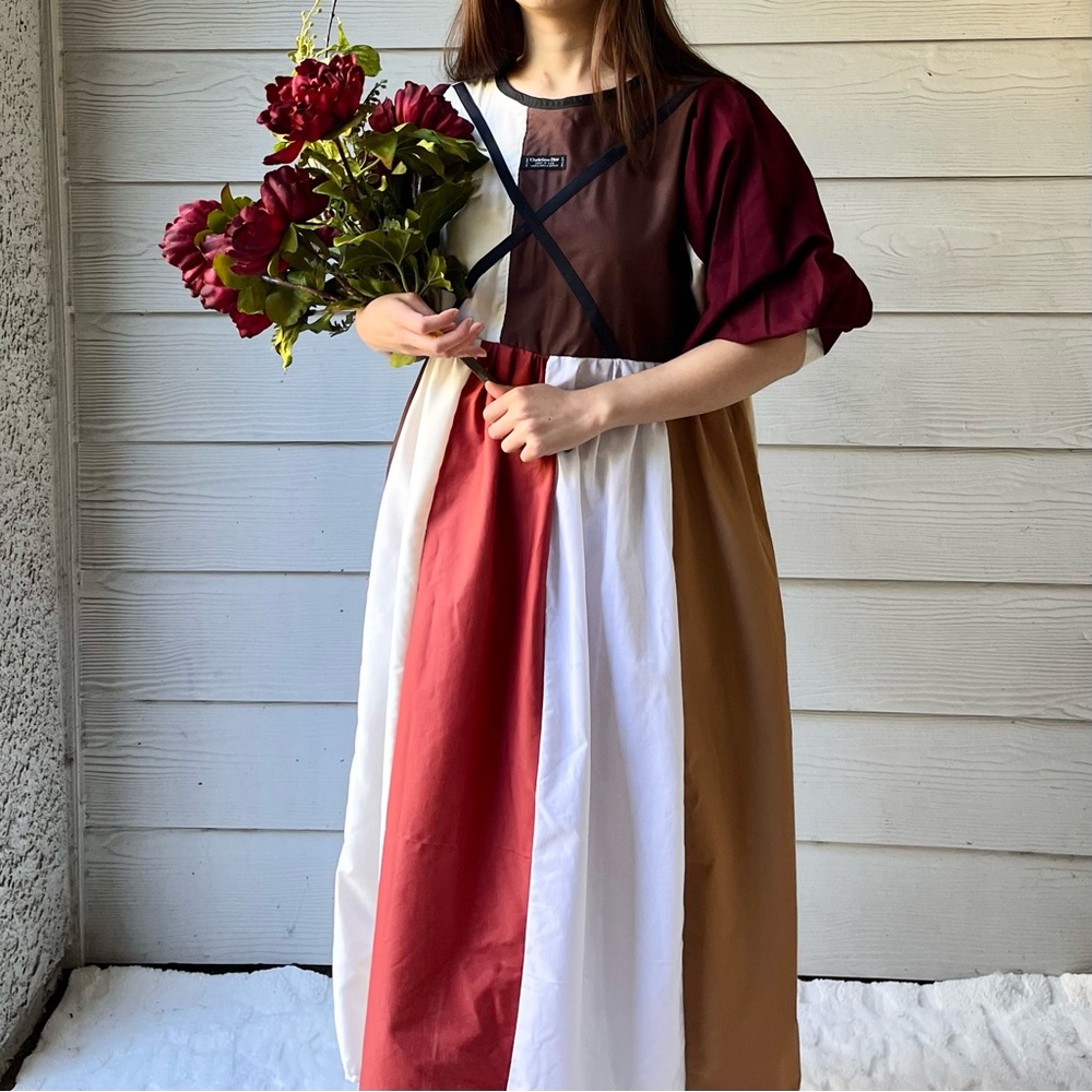 Handmade Upcycled Vintage Christian Dior Puff Sleeve Quilted Dress SKU 10171 - Picture 10 of 16